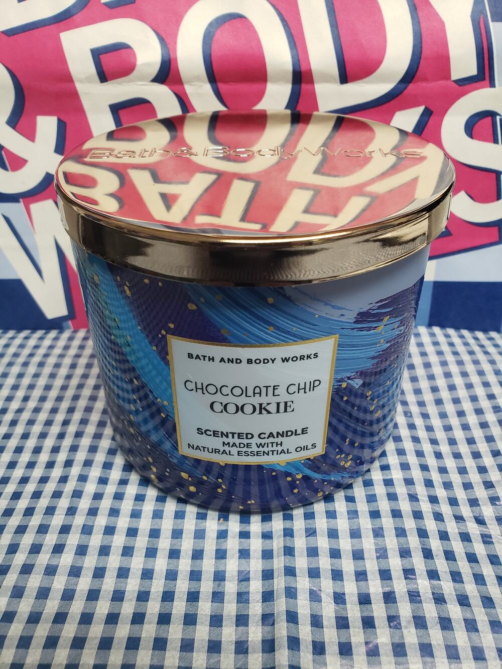 BBW Chocolate Chip Cookie Large 3 Wick Candle Home Fragrance Decor